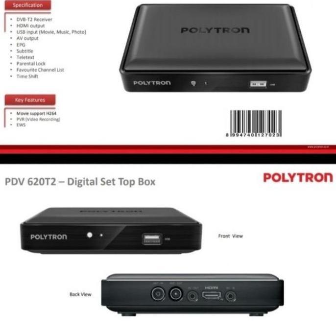 New- Set Top Box tv Digital Polytron PDV620T2 PDV-620T2