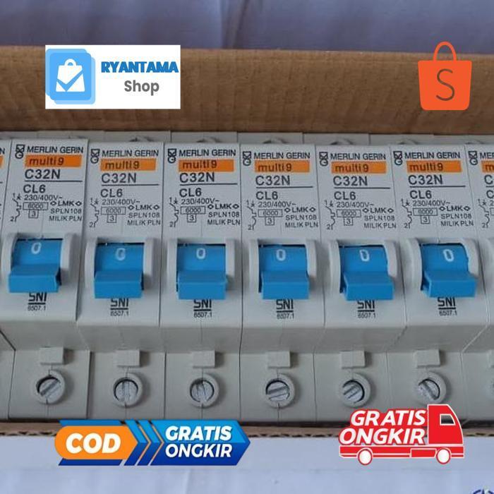 Ad-3 Mcb Merlin Gerin Biru 2A 4A 6A 10A 16A 20A 25A 32A 40A 63A Multi9 2 4 6 10 16 20 25 32 40 60 Am