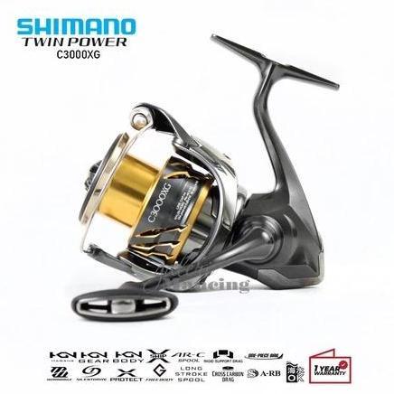 Reel spinning shimano twin power c3000xg power handle - reel shimano twinpower