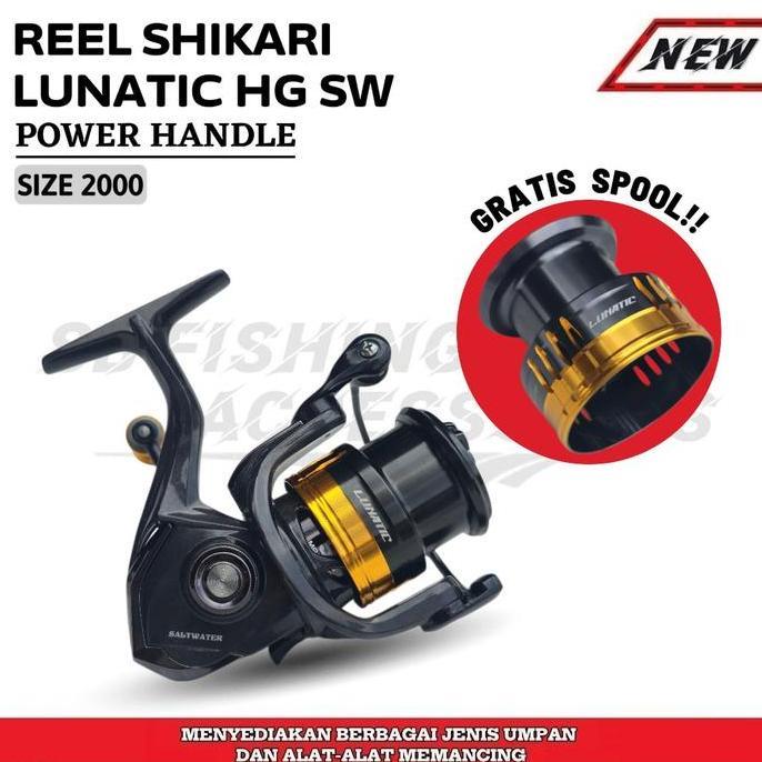 Reel pancing shikari lunatic saltwater power handle ukuran 2000 - reel pancing shikari