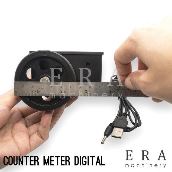 Counter Meter Digital 5 Digit Roda Roller Meteran Kain Mesin Mirip Kori Measuring Ukur Panjang Pabri