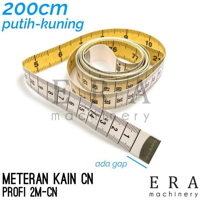 Meteran Jahit Kain Profi 200Cm / 2M Kuning Lebar Jerman Quality Cn