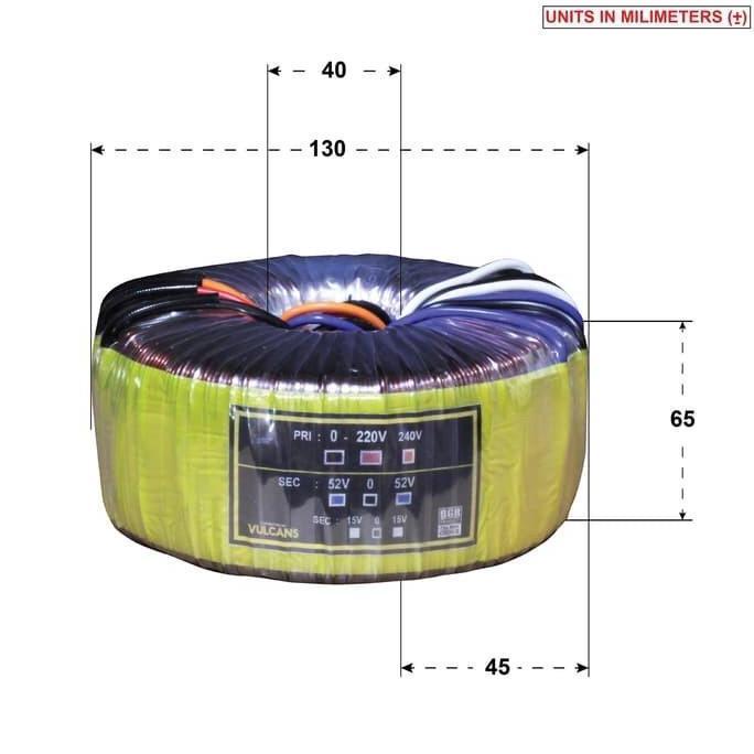 Trafo Donat 10A 52V Ct Vulcans Bombardir Travo Toroid 10 Amper Ct 52 V Kualitas Terbaik Harga Termur