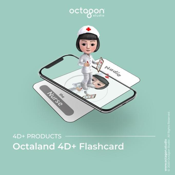 Kartu Octaland 4D+ Flashcard Octagon Studio Mainan Edukasi Anak