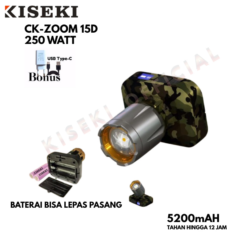 Kiseki Senter Kepala CK-ZOOM 8/8F/5F/7F/4G/6G/9G/10WL/11WL/8DL/10DL/11DL/12DL/T12DL/T13DL/15D/16D Se