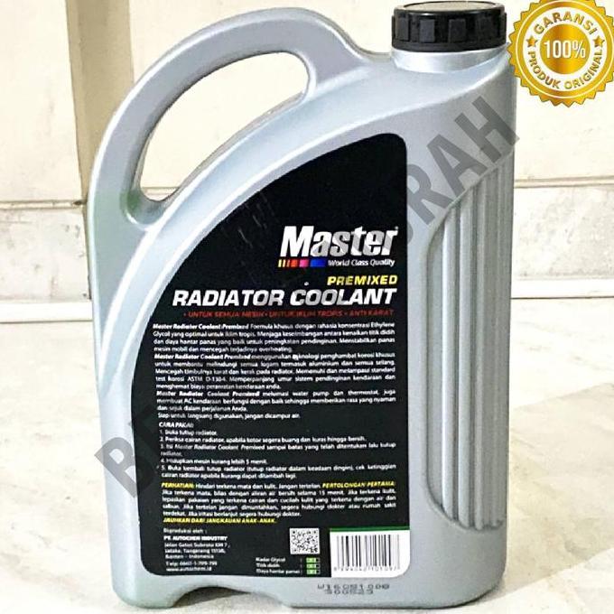 gonjabless - master radiator coolant 4l merah/hijau air radiator mobil motor