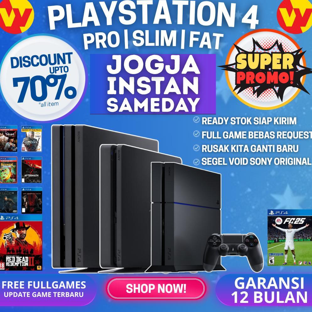 SONY PS4 PRO / SLIM / FAT Playstation 4 PRO / SLIM / FAT Bonus TOP Games Hits Original Bergaransi