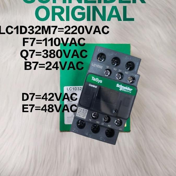 kontaktor Schneider new original lc1d32q7 50a 3phase 380vac/kontaktor Schneider/kontaktor Schneider 