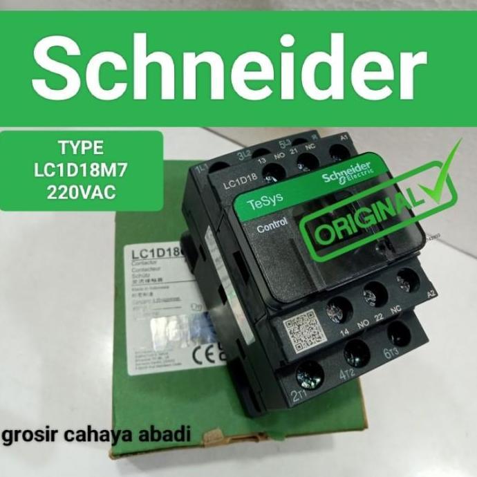 kontaktor Schneider 32a 3phase coil 220v/kontaktor 32a lc1d18m7 kontaktor schneider original produk 