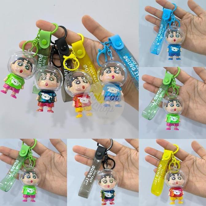 Buruan serbu] Gantungan Kunci Shinchan Astronot Crayon Shinchan Ganci Kuning Kawaii Lucu Aksesoris T