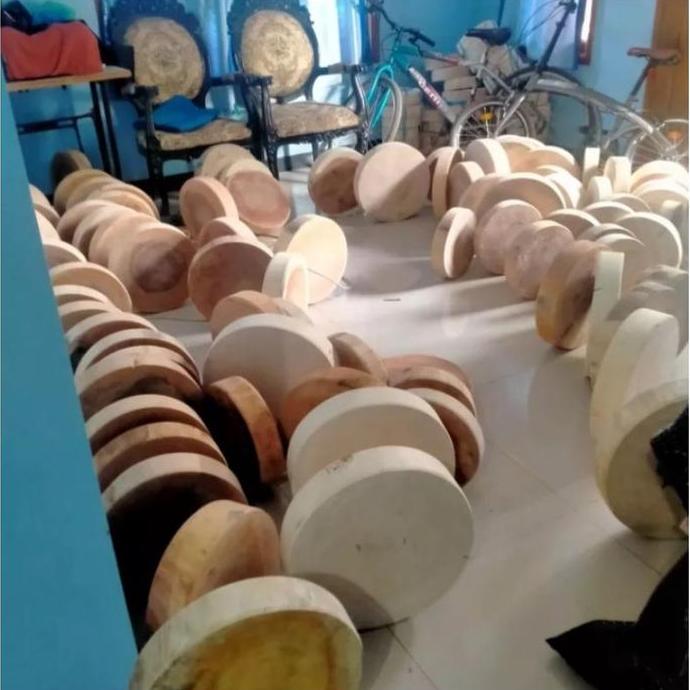 New- 50 CM Talenan kayu asem asli/Talenan bulat/Talenan daging/Talenan kayu