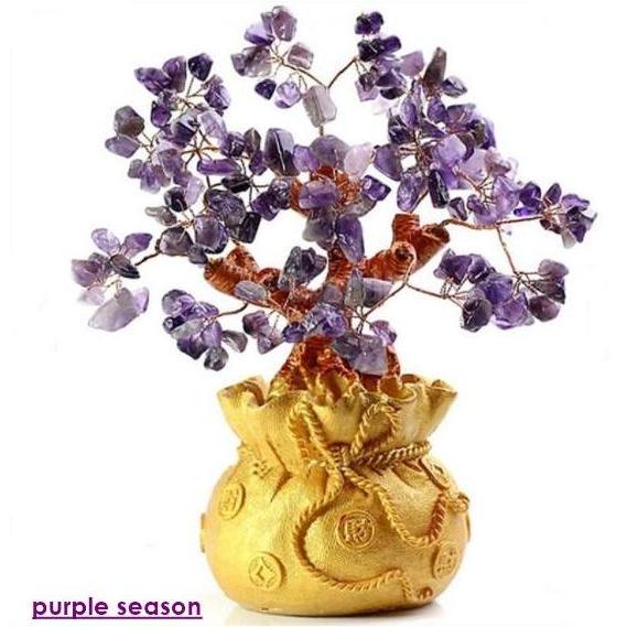 Pohon Uang Cina Emas Ingot Kristal kecil - Pembawa keberuntungan