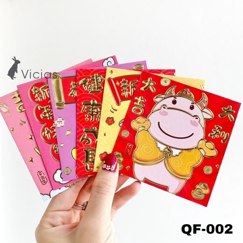 6Pcs Angpao Sapi Kerbau Lucu Imlek Sincia Tahun 2021 Hoki Angpau Stock