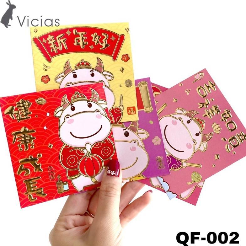 6Pcs Angpao Sapi Kerbau Lucu Imlek Sincia Tahun 2021 Hoki Angpau Ready Stok