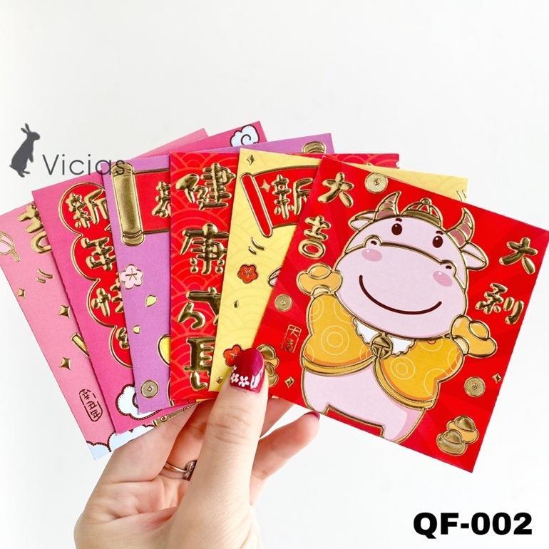 6Pcs Angpao Sapi Kerbau Lucu Imlek Sincia Tahun 2021 Hoki Angpau Ready Stok