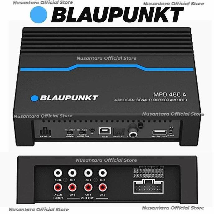 Terlaris Blaupunkt Dsp Amplifier Mpd 460 A Bluetooth Class Ab 4X25W@4 4X40W@2 Resolusi 24 Bit Frekue