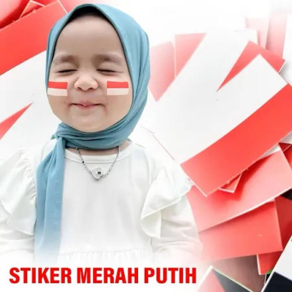 25Pcs Stiker Pipi Bendera Merah Putih Sticker 17 Agustus Dekorasi Dirgahayu Hut Ri Best Seller