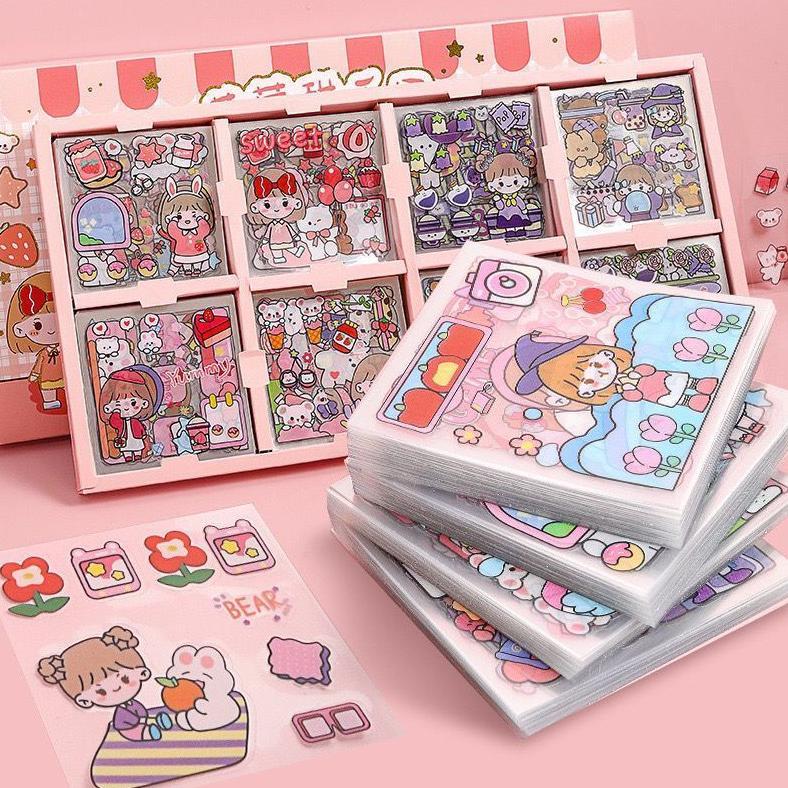 200 Lembar Sticker Box Pvc Jumbo Size Stiker Ready