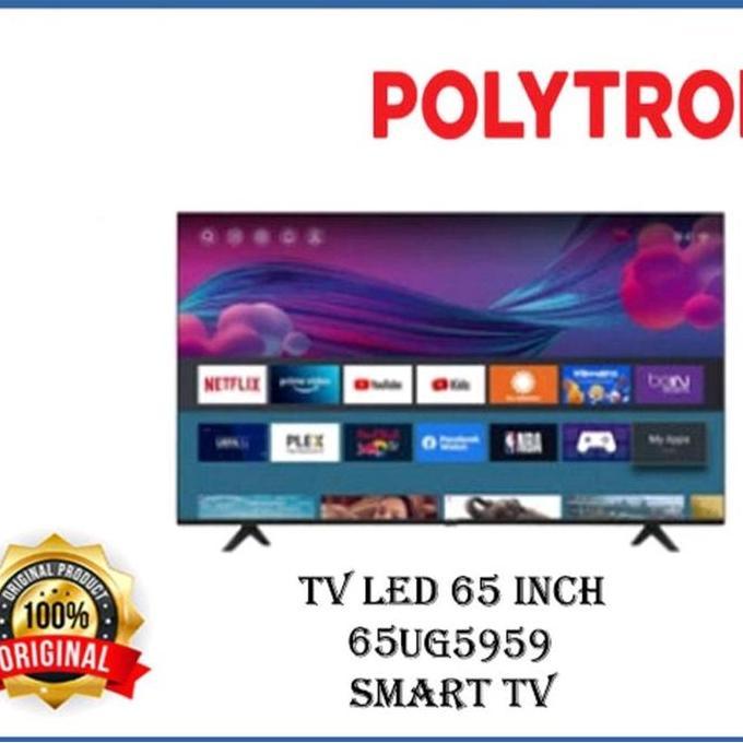 Terlaris Polytron Tv Led 65 Inch 65Ug5959 Smart Tv Original Fitur Netflix & Youtube
