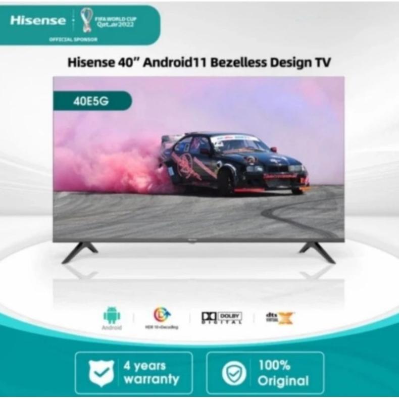 LED HISENSE 40E5G ANDROID 11 DIGITAL TV BEZELLESS TV 40 INCH