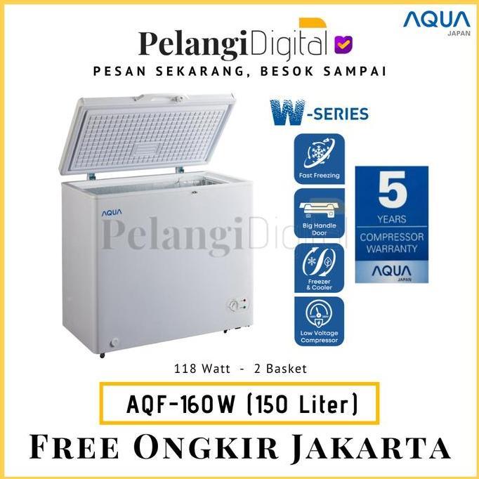 AQUA Chest Freezer - 150 Liter - AQF-160 White