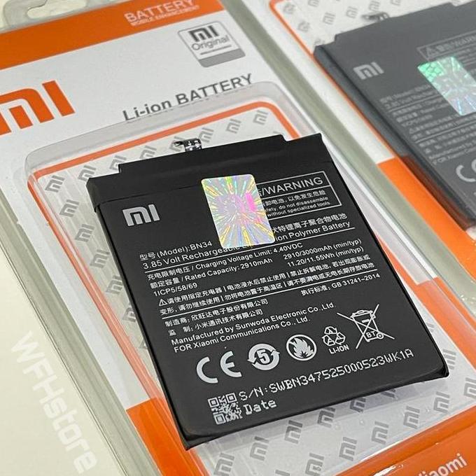 Baterai Xiaomi Redmi 5A Original Bn34 Baterai Xiaomi Redmi 5A Ori Bn34