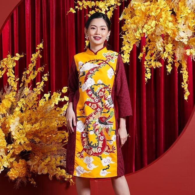 NONA RARA - Dereta Tulis CNY D0458, Baju blouse batik wanita modern