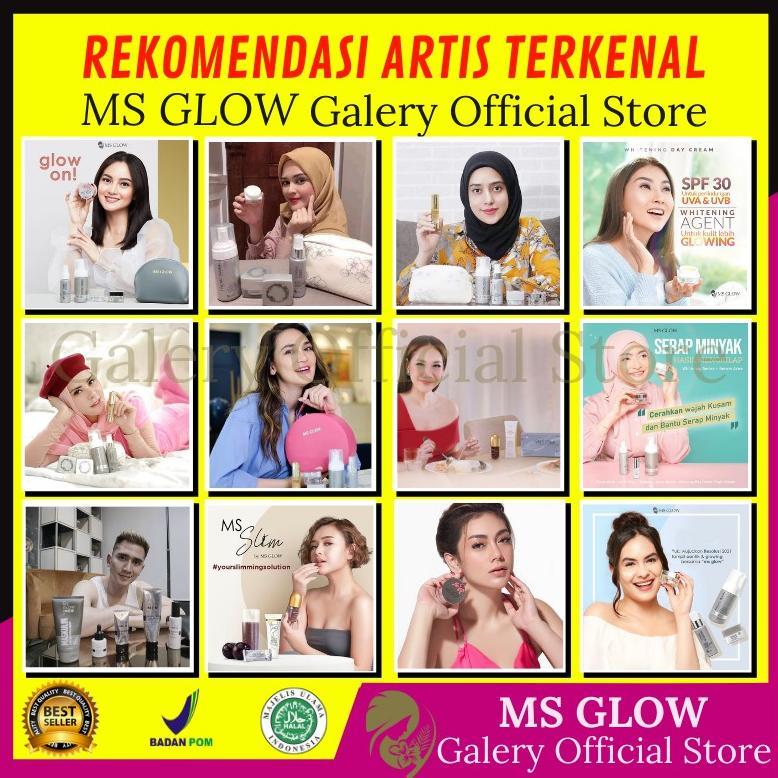Aw89 Ms Glow Original Paket Whitening Krim Cream Pagi Perawatan Pemutih Wajah Remaja Wanita Skincare