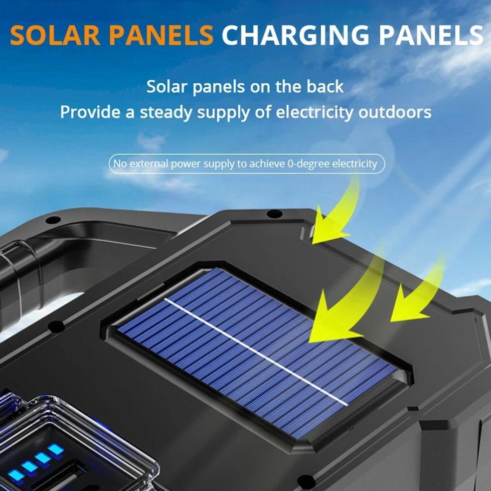 4-in-1 lampu emergency tahan 24 jam/ lampu emergency tahan lama 24 jam/ solar panel/ led super teran
