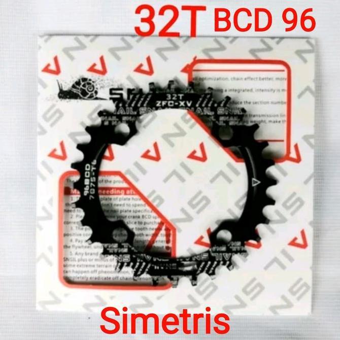 Snail Chainring Simetris 32T Bcd 96 Chain Ring Arm Crank Bcd 96 32T