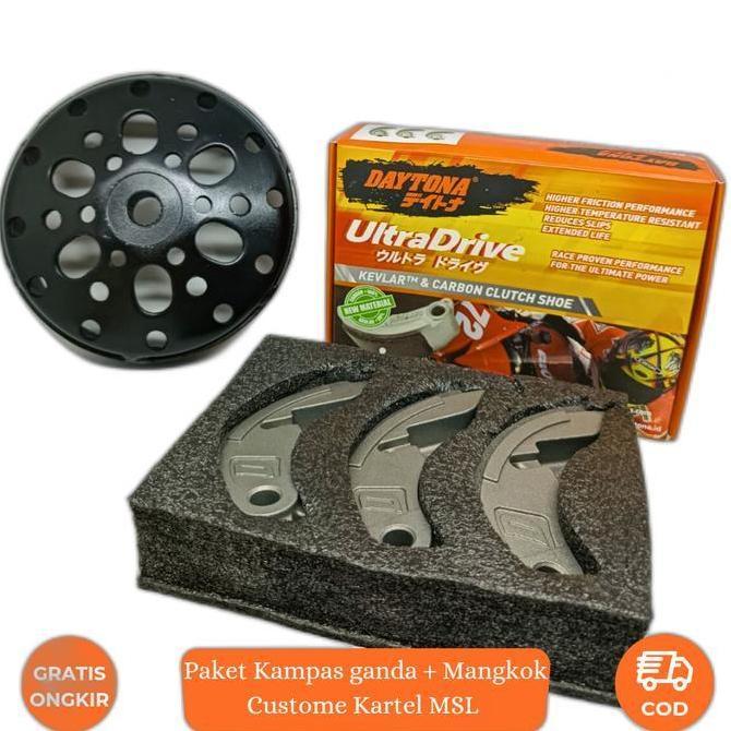 Mangkok Ganda Kartel MSL Kampas Ganda Daytona Mio Sporty Soul Karbu Original