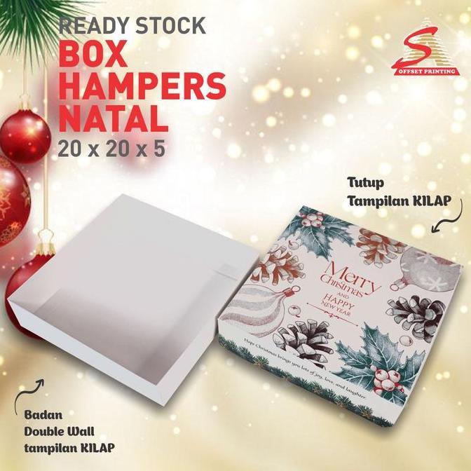 :::::::] 20x20x5 Box Natal/Christmas Box/Christmas hampers/Dus Natal
