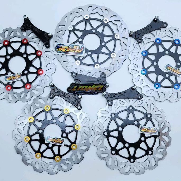 Promo Piringan cakram lebar 260mm beat scoopy vario beat fi karbu vario 125 old tebal 3.5mm Motorcyc