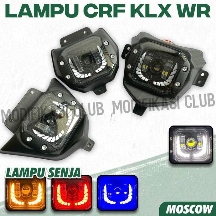Promo LAMPU TEMBAK CRF 150L WR 155 KLX 150 LAMPU REFLEKTOR LED /LAMPU DEPAN LED 3 MODE REFLEKTOR HEA