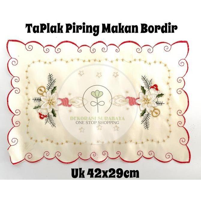 @=@=@=@=] Taplak Piring Makan Christmas / Taplak Meja Piring Makan Natal