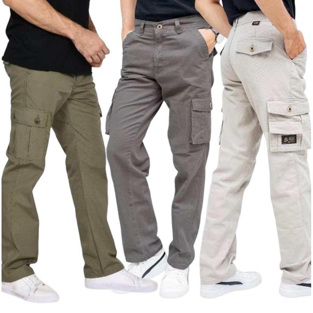 Promo Celana Cargo Pria Panjang Celana Cargo Pria Panjang Gym Celana Cargo Pria Panjang 100 3Pcs Cel