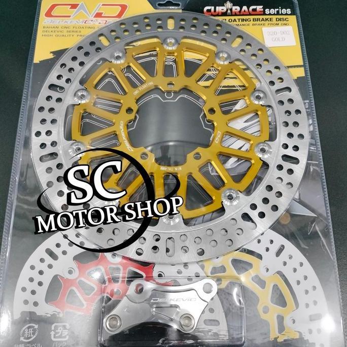 Promo Piringan cakram depan DELKEVIC + breket cnc vixion old - vixion nvl Diskon