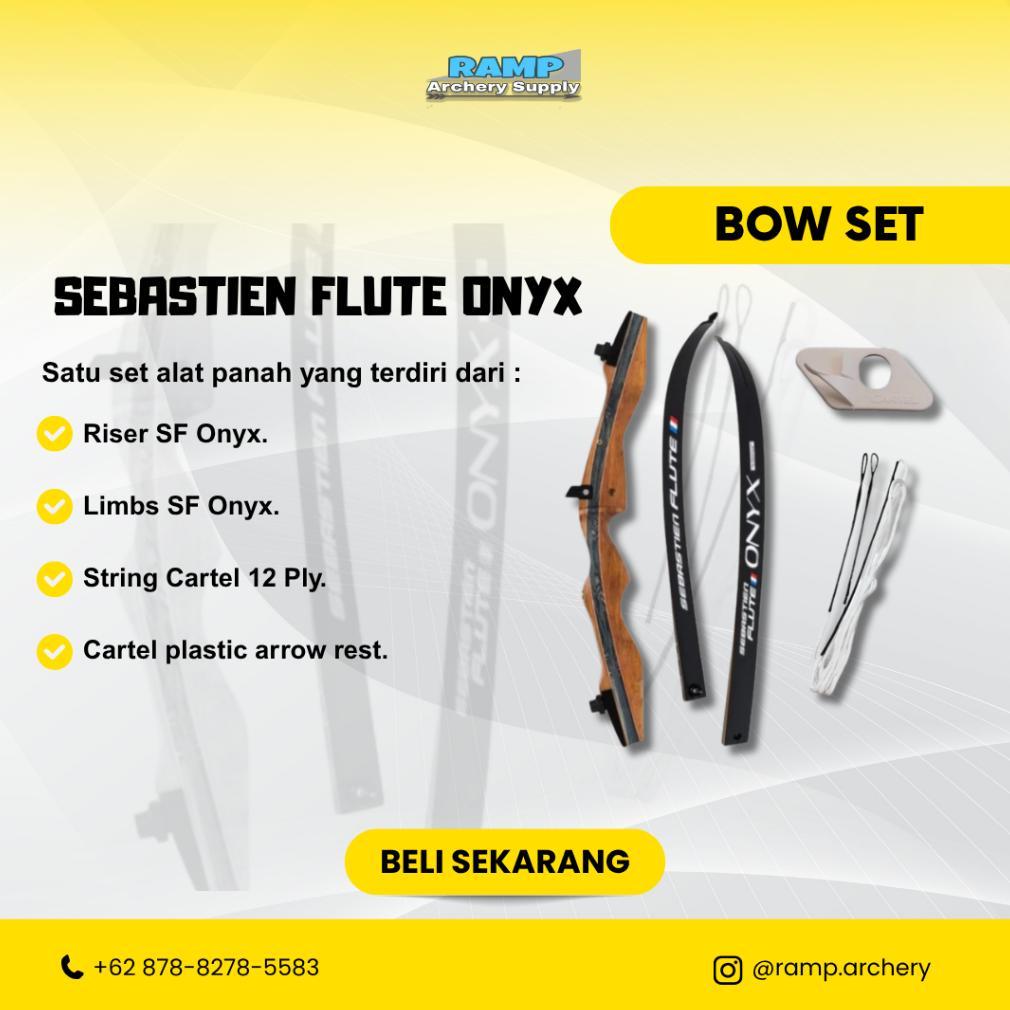 Bow Set Sebastien Flute Onyx I Busur Standar Nasional atau barebow I panahan anak I panahan dewasa