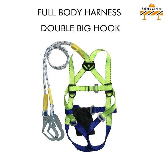Full Body Harness Double Big Hook / Safety Body Harness Double Big Hook Lanyard