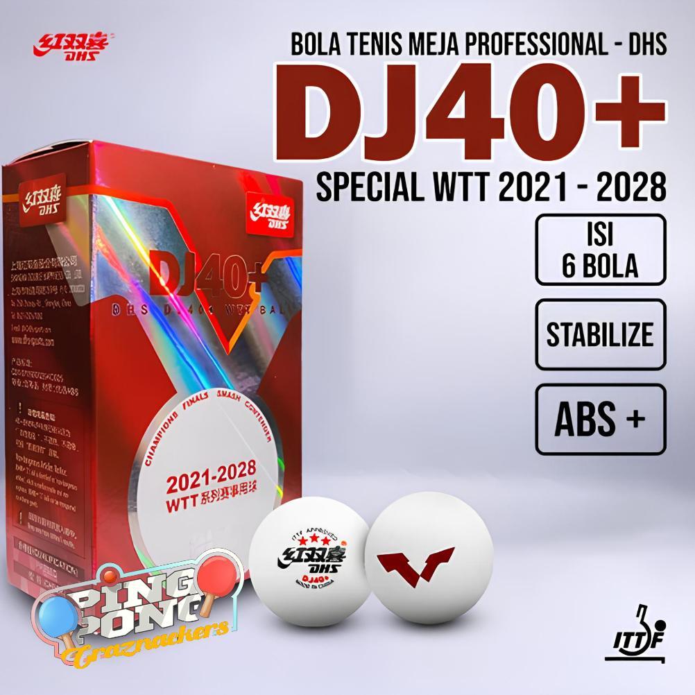 Bola DHS WTT DJ40+ Tenis Meja Bintang 3