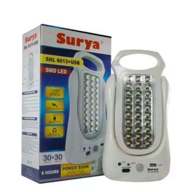 Lampu Emergency Led 6013 + USB Surya Hemat Energi Lampu emergency