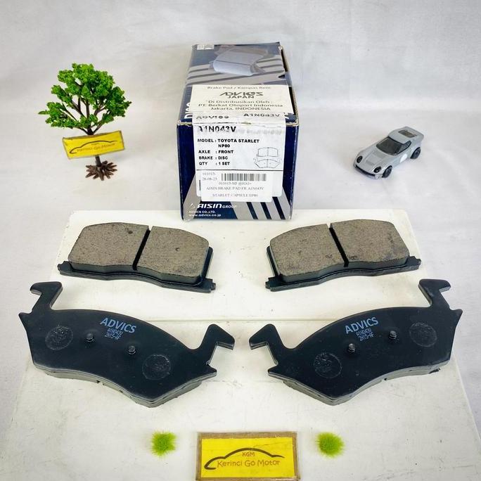 BRAKE PAD KAMPAS REM DEPAN STARLET EP80 90-98 AISIN ADVICS A1N043T MURAH