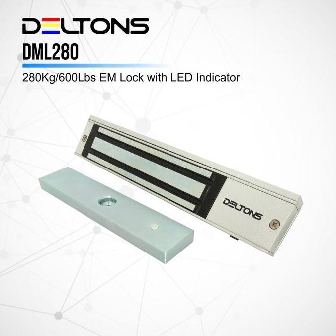 TERBARU EM Magnetic Lock 280Kg 600Lbs with LED and door indicator DELTONS Ori