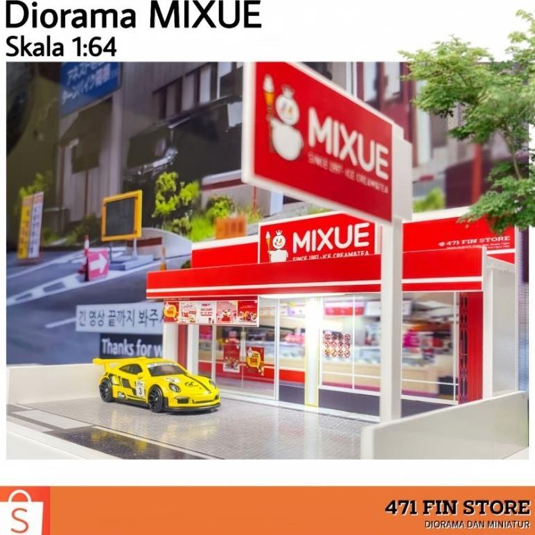 DIORAMA MIXUE, Miniatur, Parkir Mobil Hotwheels skala 1:64