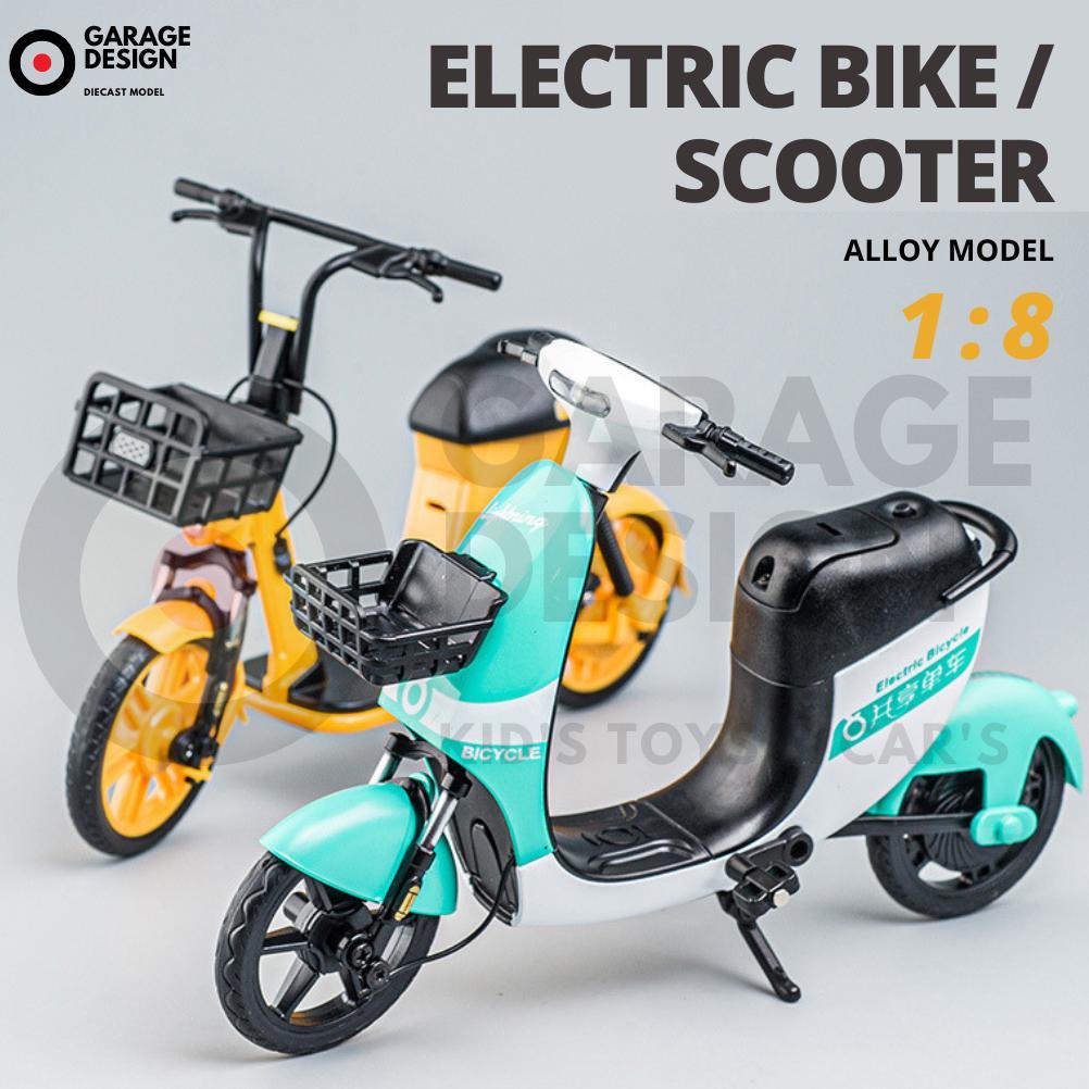 Diecast 1:8 Electric Bike / Scooter / Motor - Miniatur Sepeda Listrik Elektrik E-Bike Skala 1/8