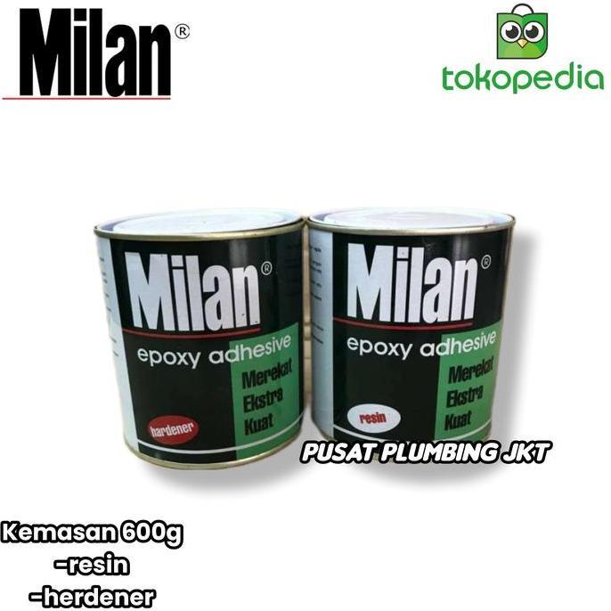 TERBARU Lem Epoxy Milan kemasan 600g Resin+Hedener Milan Epoxy