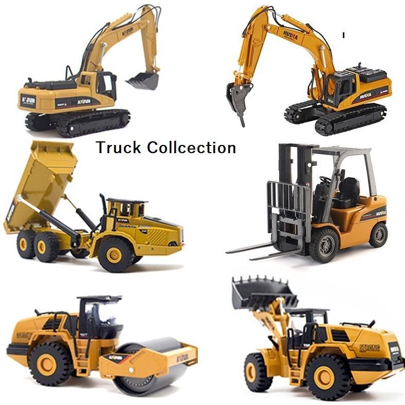 Diecast collection truck engineering alloy metal kendaraan alat berat beko besi truck diecast pajang
