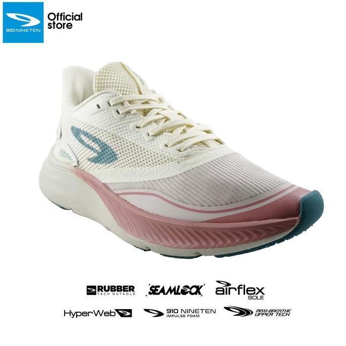 SEPATU LARI WANITA 910 NINETEN SAKURA - PINK/PUTIH