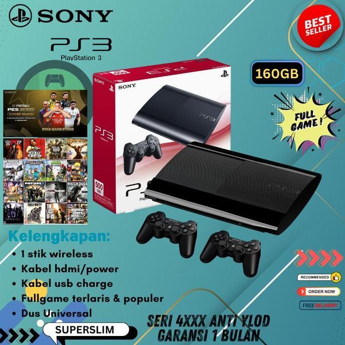 Ps3 Superslim Hdd 500gb Fullgame Fullset Anti Ylod