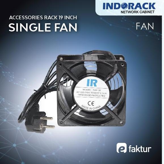 BEBAS ONGKIR - SINGLE FAN - INDORACK Accesories tambahan untuk Wallmount Rack 19Inch